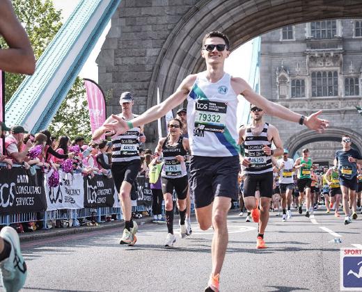 London Marathon photo at Tower Bridge